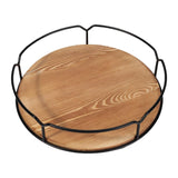 Maxbell Wooden Turntable Tray Rotating Versatile for Kitchen Countertop Refrigerator 12 Inch