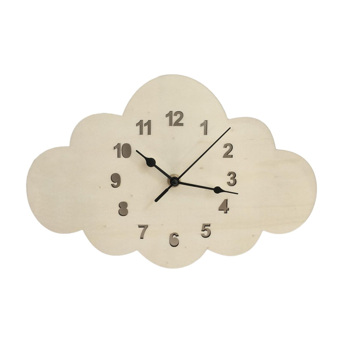 Maxbell Maxbell Wooden Wall Clock Cloud Shape Wall Clock for Bedroom Living Room Indoor