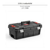 Maxbell 22-centimeter 3tier Tool Box, sturdyDuty Organizer Storage Case, Portable workplace Hand Tool container, Large Capacity polypropylene Foldable Box with Metal Hinge for Home, Car Repair, Electrician, Hardware 23 inch Stackable