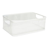 Maxbell Storage Basket Reusable Multiuse Desktop Storage Container for Kitchen Snack Large White