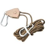 Maxbell Ratchet Pulley Rope Hanger Canopy Pulley Regulator Professional Cord Lanyard 4m Khaki