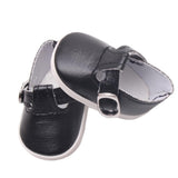 Maxbell PU Leather Shoes with Buckles for Mell Chan 14.5" American Doll Black - Aladdin Shoppers
