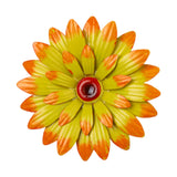 Maxbell Metal Flower Wall Decor 20 cm Iron 3D Decoration for Patio Porch Living Room Yellow
