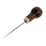 Maxbell 2Pcs Wood Handle Leather Craft Awl Sewing Punching Hole Pin Stitching Tool
