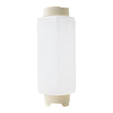Maxbell Sauce Squeeze Bottle Visible 720ml Squirt Bottle for Sauce Seasoning Mustard beige caps