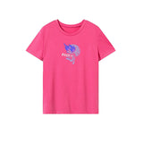 Maxbell Maxbell Womens T Shirt Summer Female Soft Crew Neck Shirt for Traveling Beach Sports XXL Rose Pink