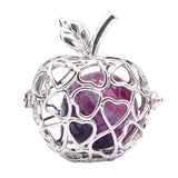 Maxbell Apple Natural Agate Cages Pendants Jewelry Making Essential Locket Pendants