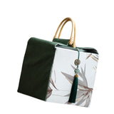 Maxbell Handheld Gift Box Embroidery Biscuit Gift Box for Birthday Festival Presents light gray