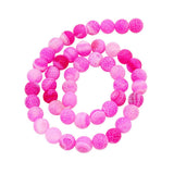 Maxbell 1 Strand 8mm Round Weathering Frosted Stone Loose Beads DIY Crafts Pink