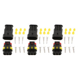 Maxbell 3 Kit 3Pin Way 16 AWG Waterproof Connector Wire 1.5mm Series Terminal Connector Black - Aladdin Shoppers