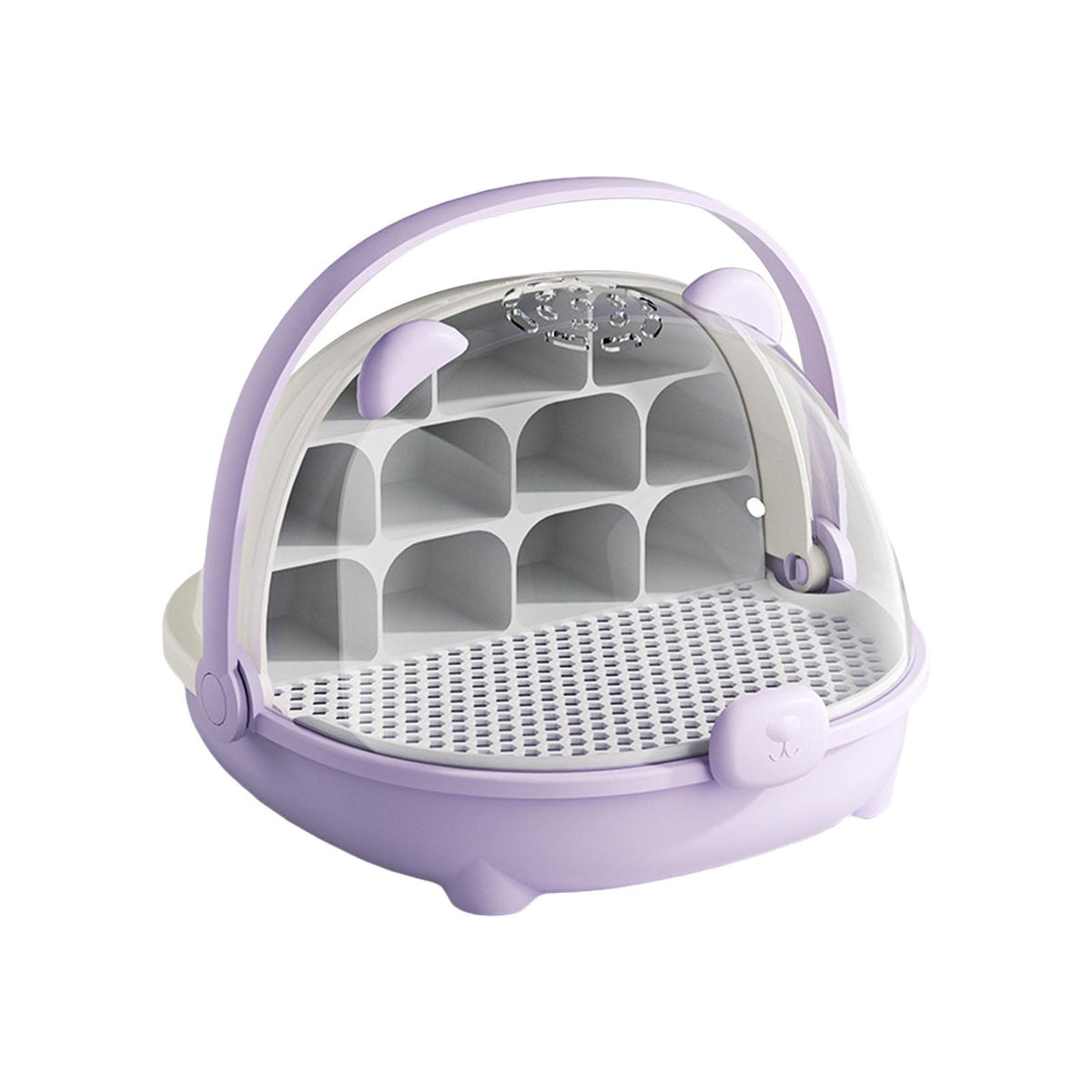 Maxbell Silkworm Breeding Box Transparent Detachable Compartments Insect Feeding Box violet
