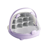 Maxbell Silkworm Breeding Box Transparent Detachable Compartments Insect Feeding Box violet