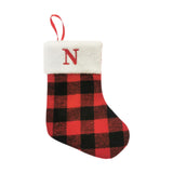 Christmas Stockings Portable Xmas Fireplace Socks for Holiday Home Fireplace Letter N