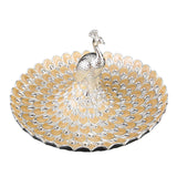Maxbell Fruit Plate Dessert Display Plate for Dessert Candy Bathroom Jewelry Trinket Silver Orange Yellow