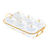 Maxbell Appetizer Food Display Dish Platter Snacks Dish for Home Dried Fruit Wedding 6 Grids
