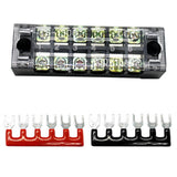 Maxbell 2x600V 15A 6 Positions Wire Barrier Strips Double Row Screw Terminal Blocks