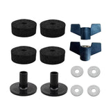 Maxbell 12Pcs Cymbal Stand Felts with Nuts Accessory Professional Cymbal Replacement black
