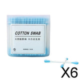 Maxbell 6x200PCS Paper Stick Handle Tips Cotton Swabs Swab Cleaning Applicators Blue