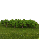 Maxbell 2x25 Pcs Scenery Landscape Train Model Trees Scale 1/300 Light Green