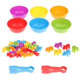 Maxbell Counting Matching Game Color Sorting Toy for Boys Girls Age 3 4 5 6 Kids 2~5 Animal