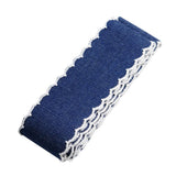 Maxbell 4 Yards Denim Laced Ribbon For DIY Hair Bows Decorative Ribbon Sewing Bands