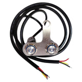 Waterproof Stainless Steel Button, Motorcycle Horn, Spotlight Control, Outdoor Modification Double hole T-shape 60cm