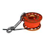 Maxbell Maxbell Scuba Diving Aluminum Alloy Finger Reel Spool with 15m Line Bolt Snap Orange