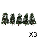 Maxbell 3x20pcs Dark Green Model Trees Snow Landscape Scenery Trees 3.15'' 1:150