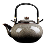 Maxbell Ceramic Teapot Traditional Tea Dispenser Tea Maker for Picnic Outdoor Hiking grey
