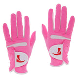 Maxbell 1 Pair Women Golf Gloves Super Fiber Cloth Non-slip Breathable Pink S - Aladdin Shoppers