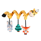 Maxbell Spiral Car Seat Toy Portable Hanging Rattle Toys for Traveling Gifts Newborn Animal Shaped
