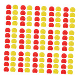 Maxbell 120Pcs Microphone Covers Replacement Universal Microphone Protection Sleeves red yellow