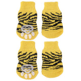 Maxbell Maxbell Pet Dog Puppy Cat Non-Slip Non-skid Shoes Slippers Socks Yellow Size XL