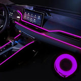 Car strip, Universal Serial Bus powered, mood lighting, flexible, atmosphere light Purple 300cm
