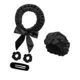 Maxbell Heatless Hair Curling Headband Portable Gift Comfortable Long Hair Curl Wrap Black