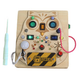 Maxbell Switch Busy Board Travel Toy for Educational Kindergarten Activities Centers with screwdriver