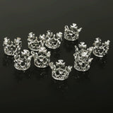 Maxbell 20Pcs Metal Crown Shape Charms Beads Jewelry Making Findings Assorted Size