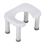 Toilet Stool Seniors Convenient Ergonomic Easy Storage Sturdy Bathroom Stool White L