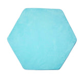 Maxbell Soft Plush Kids Tent Carpet Rug Pad Bedroom Cushion - Hexagonal Blue 2x