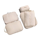 Maxbell 5x Portable Packing Cubes Packing Organizers for Clothing Garment Toiletries Beige
