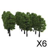 Maxbell 6x20x Model Trees Scenery 1:100 HO Scale Tree Landscape Layout Dark Green