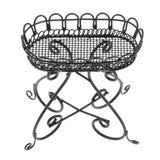 Maxbell Simulation 1/12 Dollhouse Flower Stand Miniature Garden Scene for Kids Girls Black