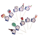 Maxbell Pack of 10 Thumb ''Like'' Photo Booth Props for Wedding Birthday Party Decoration - Aladdin Shoppers