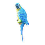 Maxbell Outdoor Parrot Figurine Tree Decor Bird Sculpture for Outside Lawn Landscape Right Blue