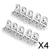 Maxbell 4x10pcs Suction Cup Base Metal Plate Glass Shelf Support Holder