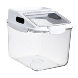 Maxbell Grain Rice Storage Container Household Kitchen Organization Pantry Store Bin 29cmx23cmx26cm White
