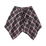 Maxbell Plaid Skirt Sturdy Women Novelty Half Body Spring Autumn Accessories Hip Hop Pink Black
