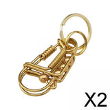 Maxbell 2xBird Key Chain Decoration Men Gift Personality DIY Families Father Aureate