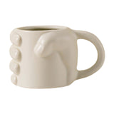 Maxbell Novelty Fist Coffee Mug Ceramic for Men Women Coffee Lover Gift Drinking Mug Beige