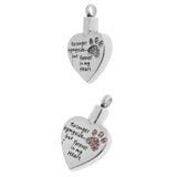Maxbell 2 Pcs Stainless Steel Heart Shape Pet Urn Ashes Pendant Memorial Cremation
